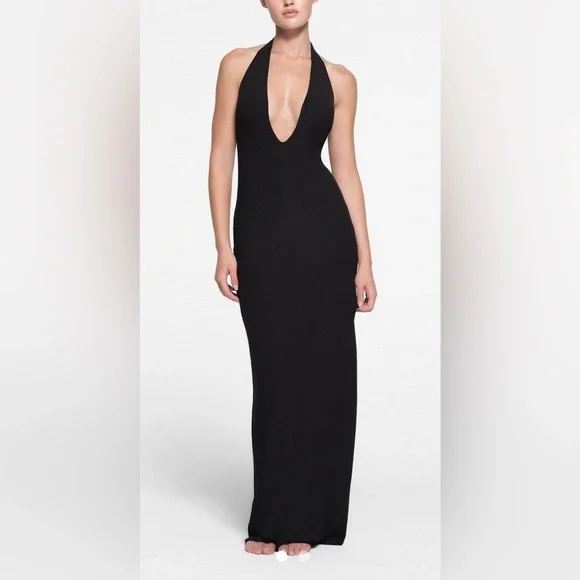skims halter dress SKIMS black halter dress size Medium